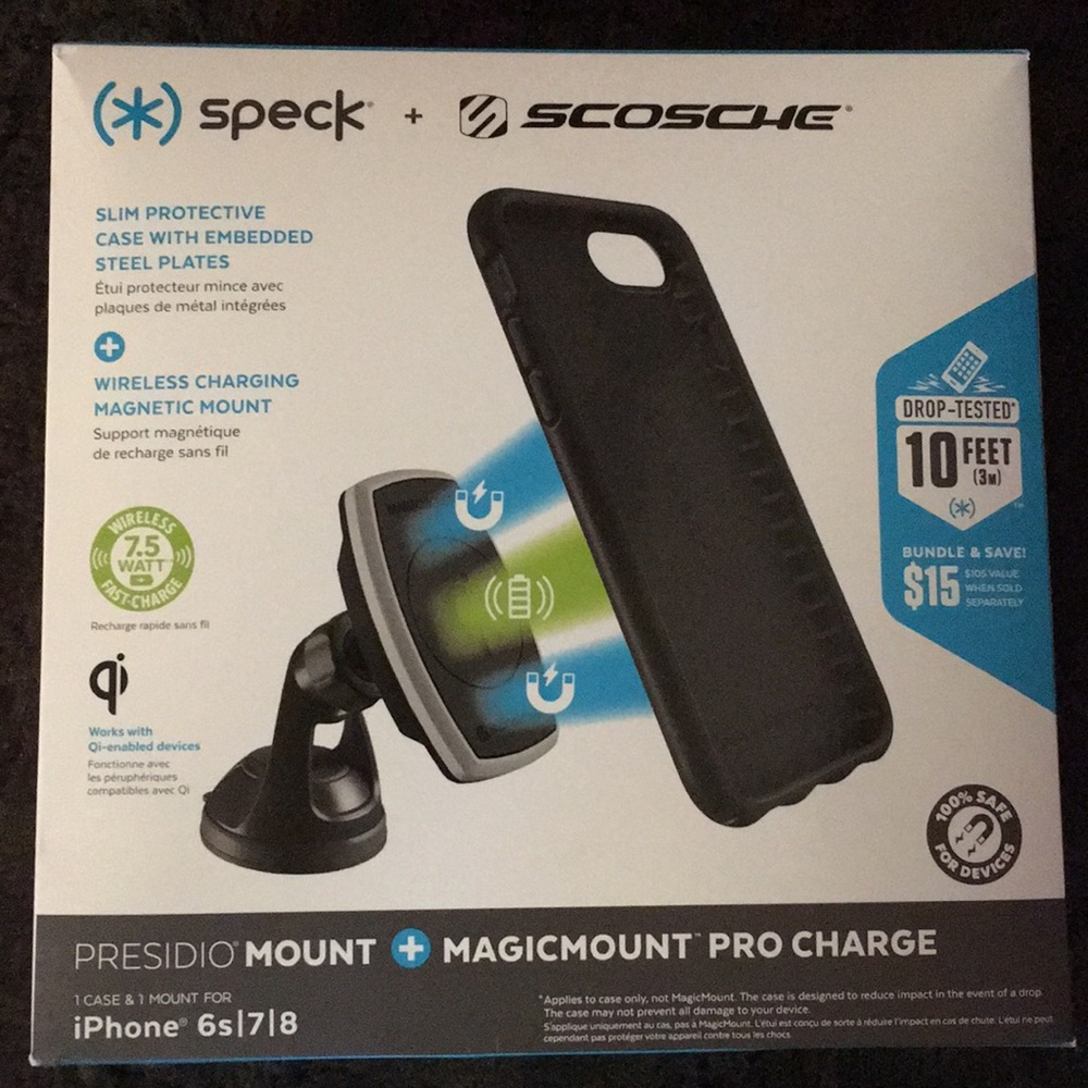 Speck iPhone case mount and charging mount